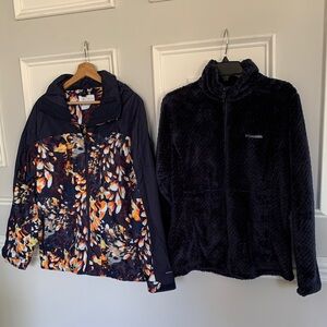 Columbia Arctic Trip III Interchange 3-in-1 Winter Jacket Medium Omni-Heat Coat